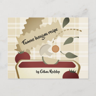Lasagne Italiaans eten koken keeper recept kaart