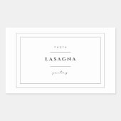 Lasagne pasta voedsellabel Stickers (Voorkant)