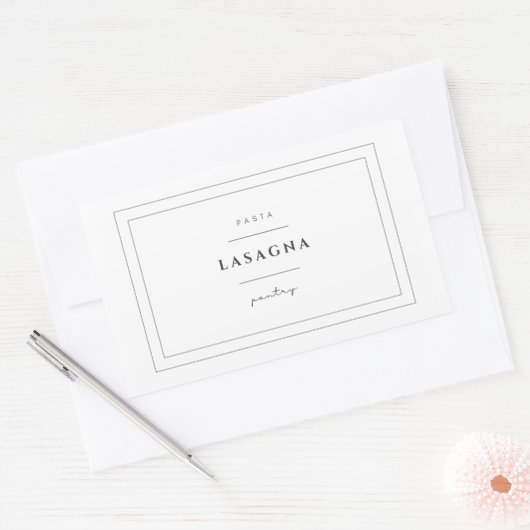 Lasagne pasta voedsellabel Stickers (Envelop)