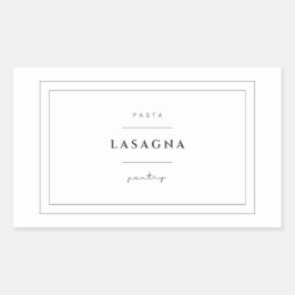 Lasagne pasta voedsellabel Stickers