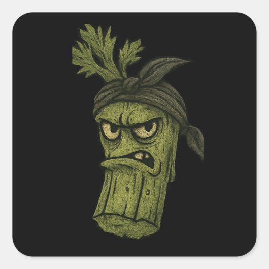 Lasanghetti's Stalky D Vierkante Sticker (Voorkant)