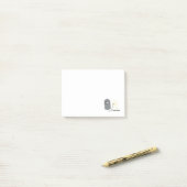 Lasbril en fakkel post-it® notes (Op bureau)