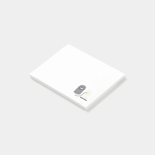 Lasbril en fakkel post-it® notes (Schuin)