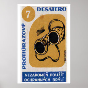 Lasbril - Luciferdoosje Print - Esthetische Muur