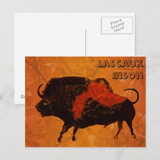 Lascaux Bison Briefkaart (Voorkant / Achterkant)