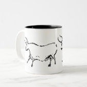 Lascaux Cow Tweekleurige Koffiemok (Voorkant links)