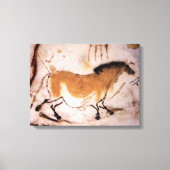 Lascaux Dun Horse - Prehistorisch schilderij op do Canvas Afdruk (Voorkant)
