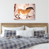 Lascaux Dun Horse - Prehistorisch schilderij op do Canvas Afdruk (Insitu (Slaapkamer))