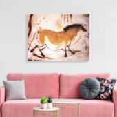 Lascaux Dun Horse - Prehistorisch schilderij op do Canvas Afdruk (Insitu (Woonkamer))