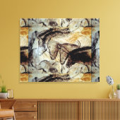 Lascaux Grotschildering van paarden op doek Canvas Afdruk (Insitu (Woonkamer))