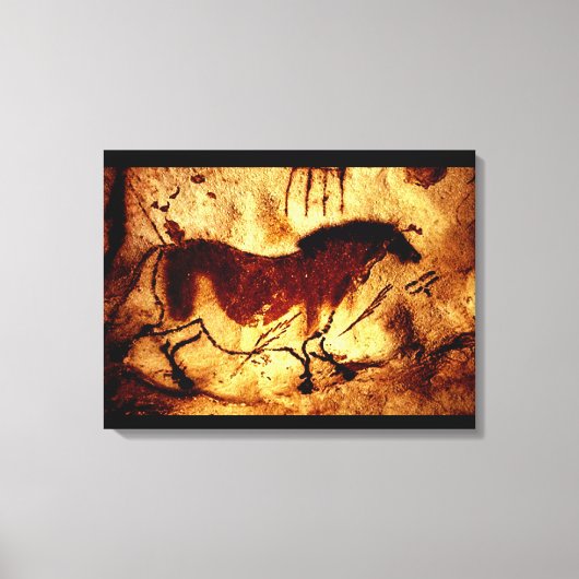 Lascaux Horse Canvas Afdruk (Voorkant)