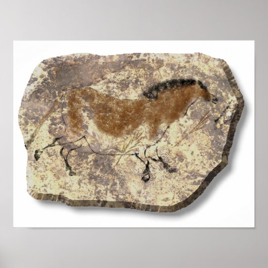 Lascaux Horse stone Poster (Voorkant)
