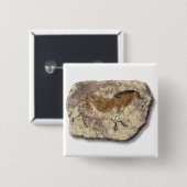 Lascaux Horse stone Vierkante Button 5,1 Cm (Voorkant /achterkant)