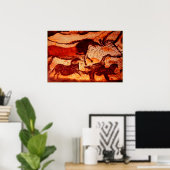Lascaux Horses and a Bull Poster (Thuiskantoor)