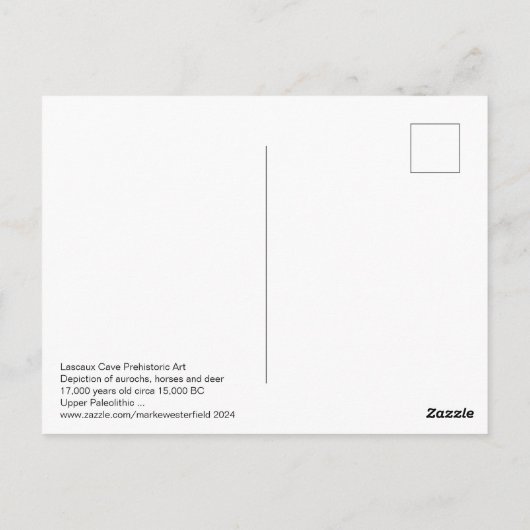 LASCAUX kunst Briefkaart (Achterkant)