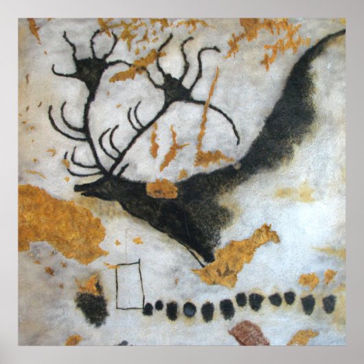Lascaux Megaloceros Cave Painting Poster (Voorkant)