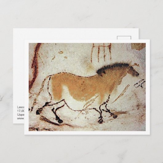 LASCAUX PAARD BRIEFKAART (Voorkant / Achterkant)
