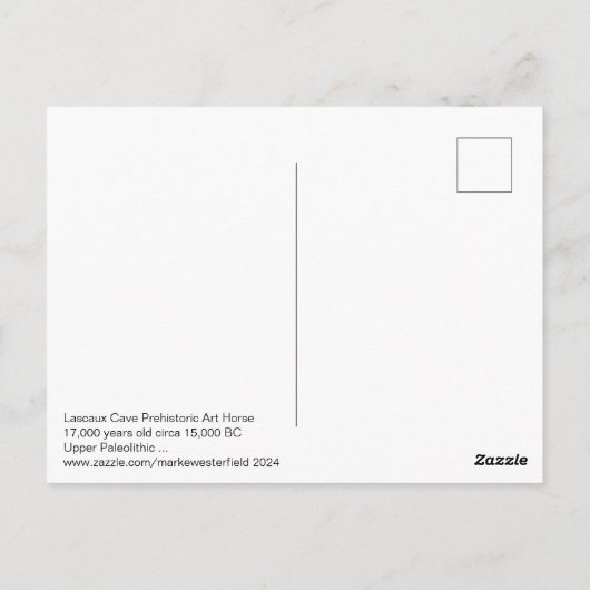 LASCAUX PAARD BRIEFKAART (Achterkant)