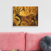 Lascaux Prehistorische Cave Painting of Elk Canvas (Insitu (Woonkamer))