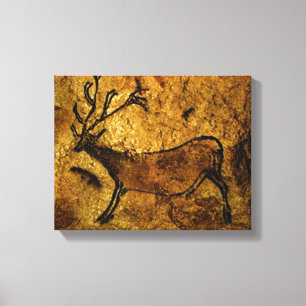 Lascaux Prehistorische Cave Painting of Elk Canvas Afdruk