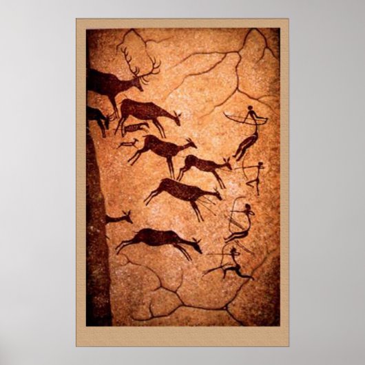 Lascaux Stag Hunting Poster (Voorkant)