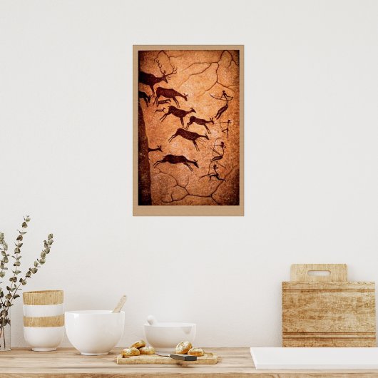 Lascaux Stag Hunting Poster (Keuken)