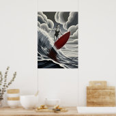 L'ASCENSION AQUATIQUE (De Aquatische Ascensie) Poster (Keuken)