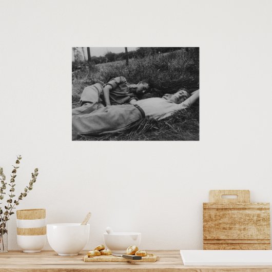 Lascieus jong mannelijk koppel dat homoseksuele in poster (Keuken)