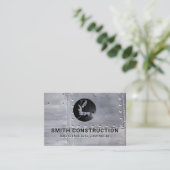 lasconstructie-Logo | metalen platen klinknagels Visitekaartje (Staand voorkant)