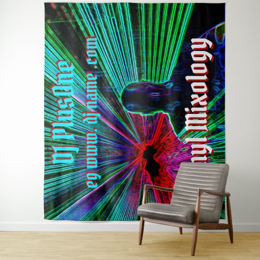 Laser backlit DJ Set / Gig Wandkleed (In situ)