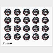 Laser Beam Lazer Retro Custom Name School Classrom Ronde Sticker (Vel)