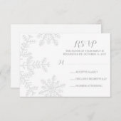 Laser-besnoeiing Huwelijk RSVP van de Winter van (Voorkant / Achterkant)