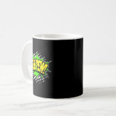 Laser blaster pew-pew! actie woord stripboek koffiemok (Voorkant links)