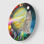 laser-cat mossbody wandklok (Hoek)