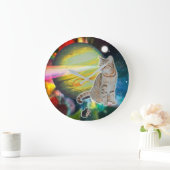 laser-cat mossbody wandklok (Huis)