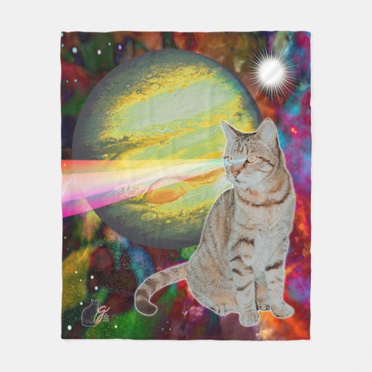 Laser-Cat-muis Fleece Deken (Voorkant)