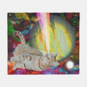 Laser-Cat-muis Fleece Deken (Voorkant (Horizontaal))