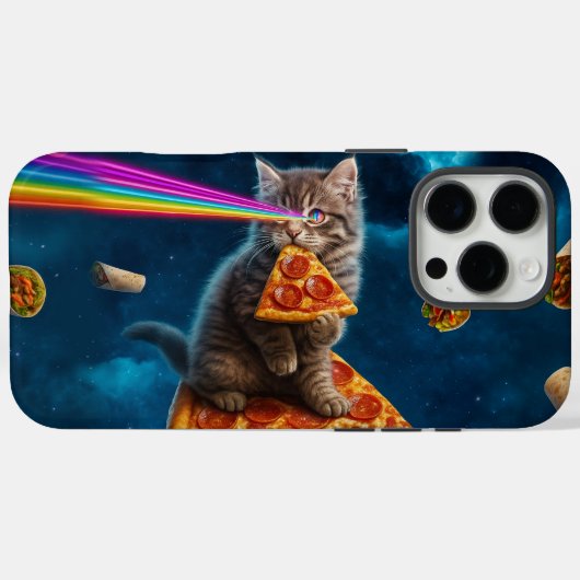 Laser Cat Pizza Party Case-Mate iPhone Case (Achterkant (horizontaal))