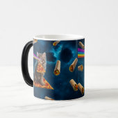 Laser Cat Pizza Party Magische Mok (Voorkant links)