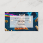 Laser Cat Pizza Party Visitekaartje (Achterkant)