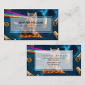 Laser Cat Pizza Party Visitekaartje (Voorkant / Achterkant)