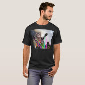 Laser Eyes Space Cat Funny Laser Cat Cute Space Ca T-shirt (Voorkant volledig)