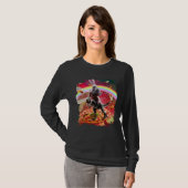 Laser Eyes Space Cat On Sloth Dinosaur Rainbow T-shirt (Voorkant volledig)