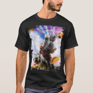 Laser Eyes Space Guinea Pig Cat Sloth Dinosaur T-shirt