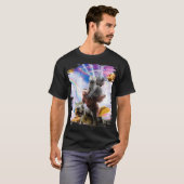 Laser Eyes Space Guinea Pig Cat Sloth Dinosaur T-shirt (Voorkant volledig)