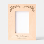 Laser geëtste kerstbessen familienaam gegraveerde lijstjes (Voorkant)