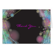 LASER GLOW Bar Bat Mitswa Gevouwen Dank u kaart (Voorkant Horizontaal)
