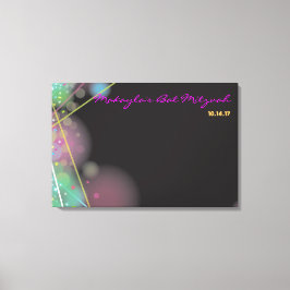 LASER GLOW Bar Bat Mitzvah Inlogbord Canvas Afdruk
