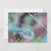 LASER GLOW in de DARK Bar Bat Mitzvah Reply Card RSVP Kaartje (Achterkant)