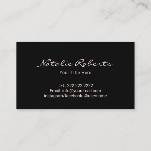 Laser Haarverwijdering Huid Kliniek Blauw Zwart Ma Visitekaartje (Achterkant)